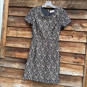 Louche colorful threaded lace mini dress vintage